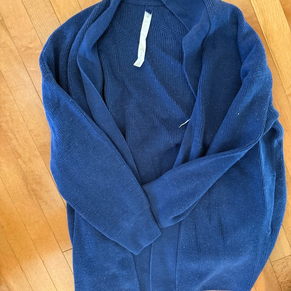 Lululemon Athletica  Blue Open-Front Sweater Cardigan